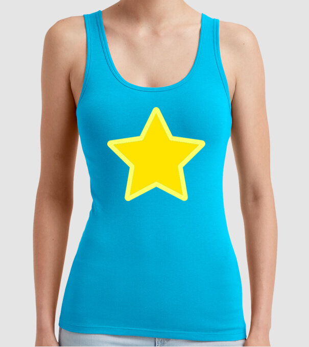 Stea model turcoaz pe tricou