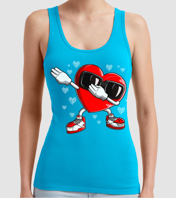 Dab inima model turcoaz pe tricou