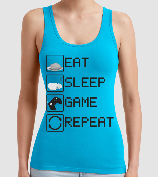 O zi de gamer model turcoaz pe tricou