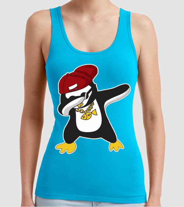 Pinguin DAB model turcoaz pe tricou