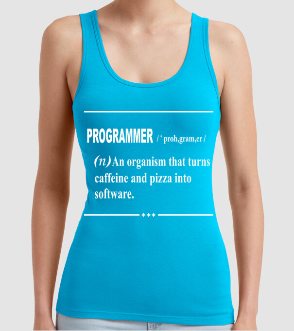 Programmer model turcoaz pe tricou