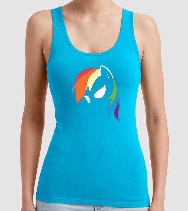 Rainbow Dash model turcoaz pe tricou