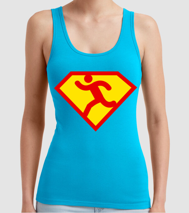 Supersportiv ATLET model turcoaz pe tricou