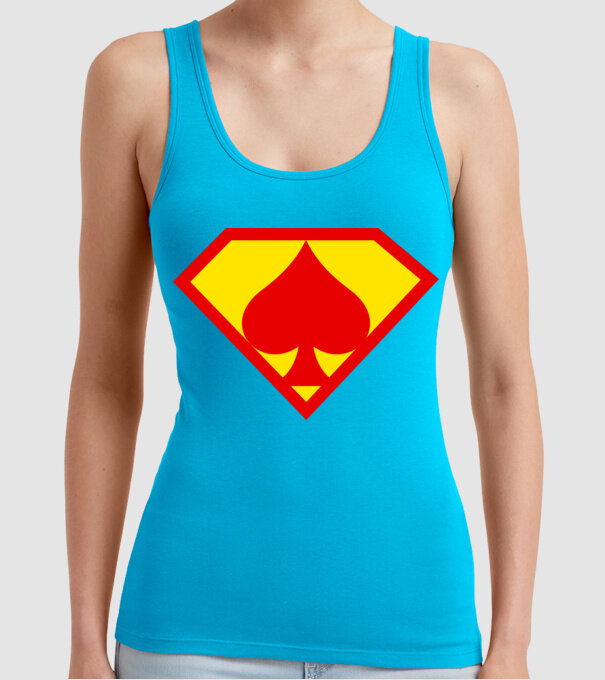 Supersportiv JUCĂTOR DE POKER model turcoaz pe tricou