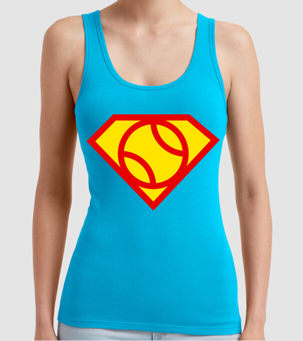 Supersportiv JUCĂTOR DE TENIS model turcoaz pe tricou