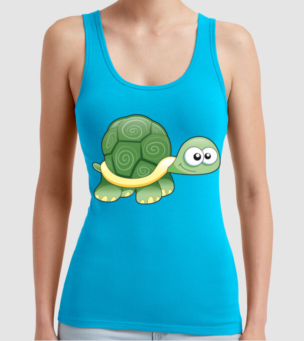 Turtle model turcoaz pe tricou