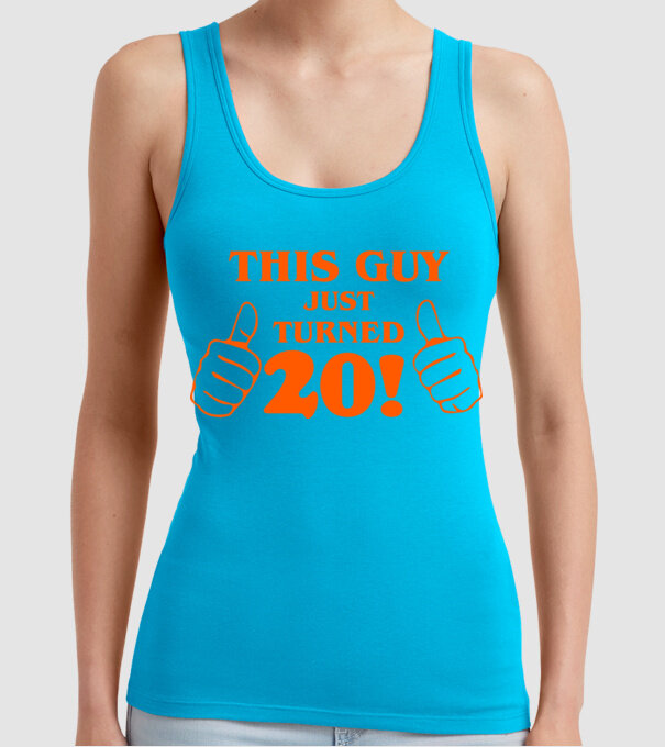 This guy just turned - 20 model turcoaz pe tricou
