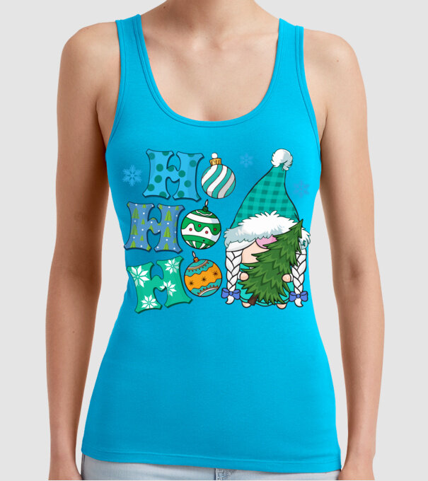 Ho-ho-ho gnome model turcoaz pe tricou
