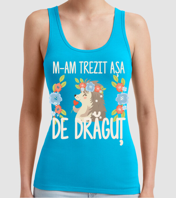 M-am trezit așa de drăguț model turcoaz pe tricou