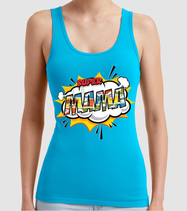 Mamă Comică model turcoaz pe tricou