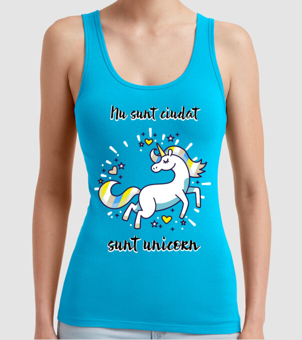Nu sunt ciudat - sunt unicorn model turcoaz pe tricou