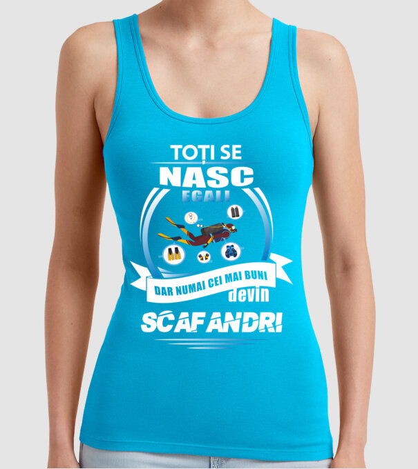 Toți se nasc egali, dar numai cei mai buni devin scafandri model turcoaz pe tricou
