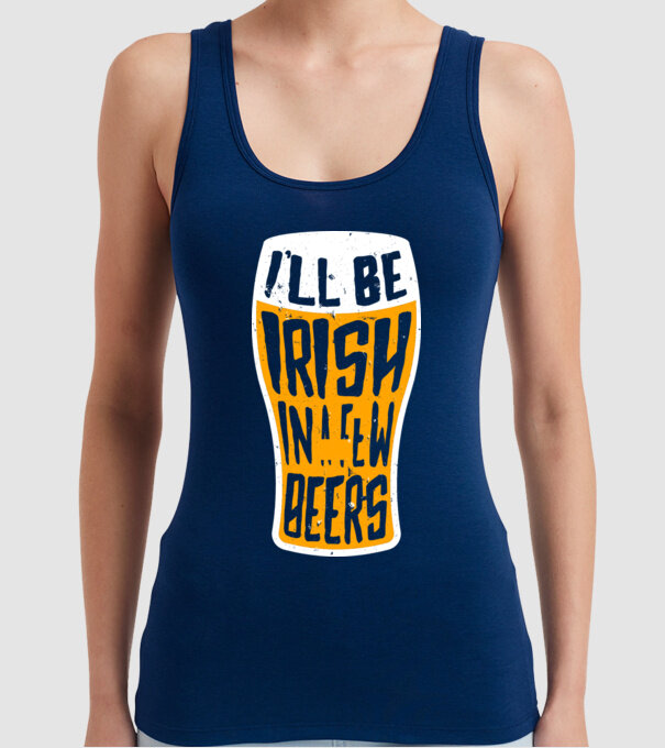 Irish in a few beer model albastru închis pe tricou