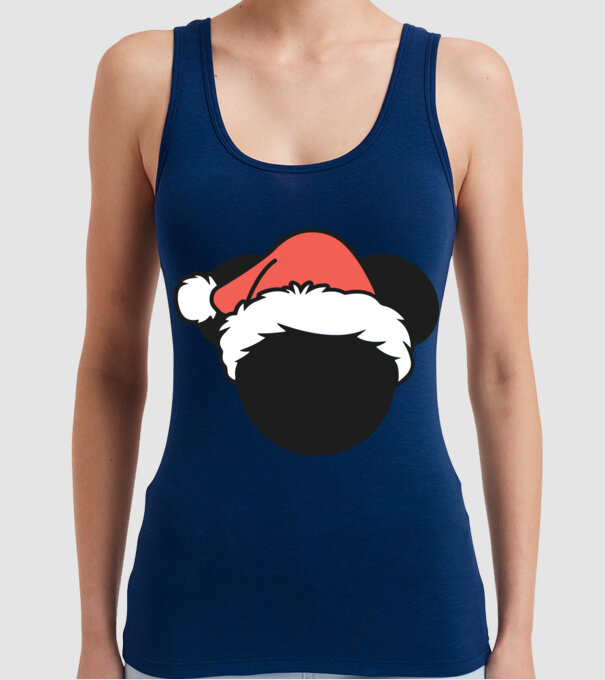 Crăciun Mickey model albastru închis pe tricou