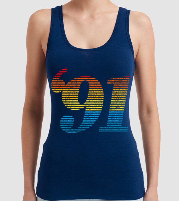 Retro Birthday 1991 model albastru închis pe tricou