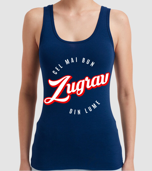 Cel mai bun ZUGRAV din lume model albastru închis pe tricou