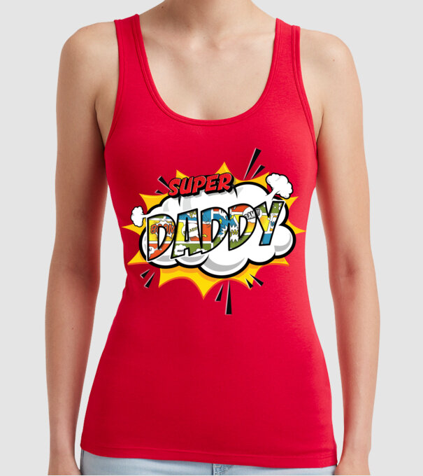 Comic Daddy model roșu pe tricou