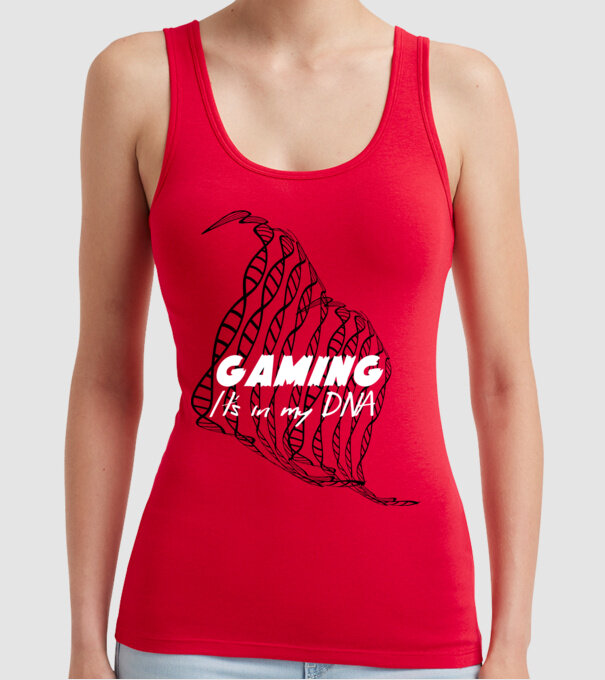 Gamer DNA model roșu pe tricou