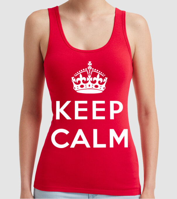 keep calm blank model roșu pe tricou