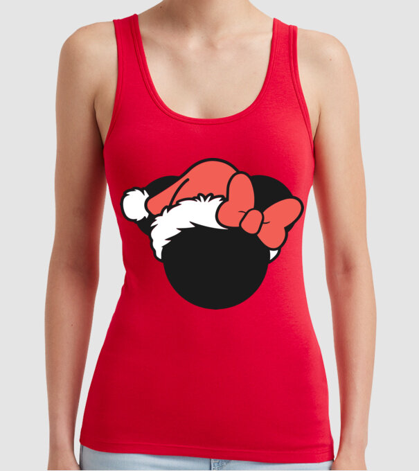 Crăciun Minnie model roșu pe tricou