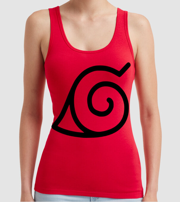 simbol naruto model roșu pe tricou