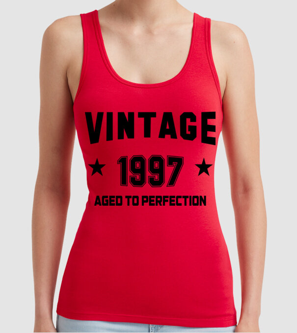Vintage - 1997 model roșu pe tricou