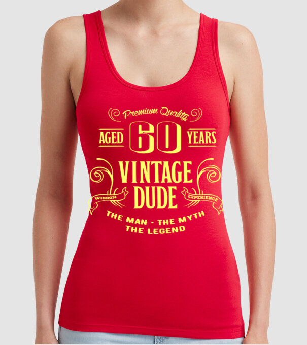 Vintage Dude - 60 model roșu pe tricou