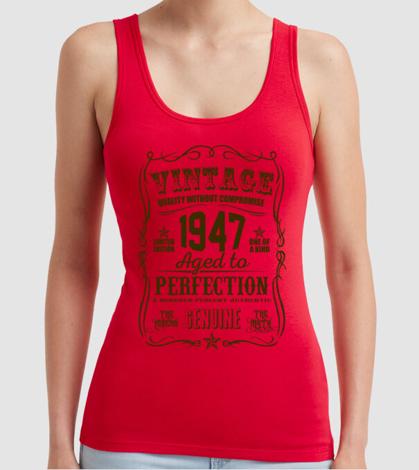 Vintage Perfection - 1947 model roșu pe tricou