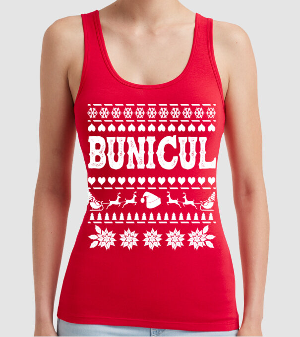 Bunicul model roșu pe tricou