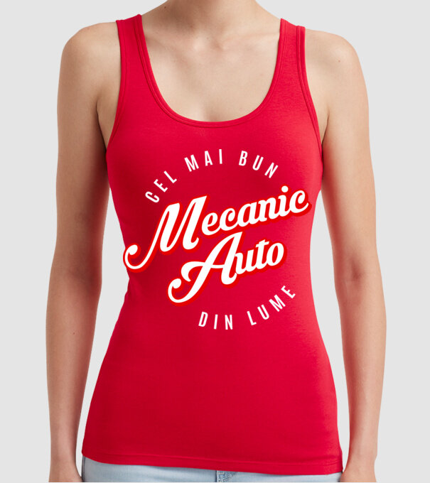 Cel mai bun MECANIC AUTO din lume model roșu pe tricou