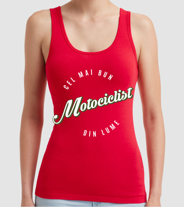 Cel mai bun Motociclist din lume model roșu pe tricou