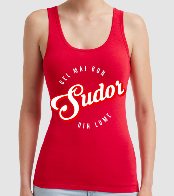 Cel mai bun SUDOR din lume model roșu pe tricou