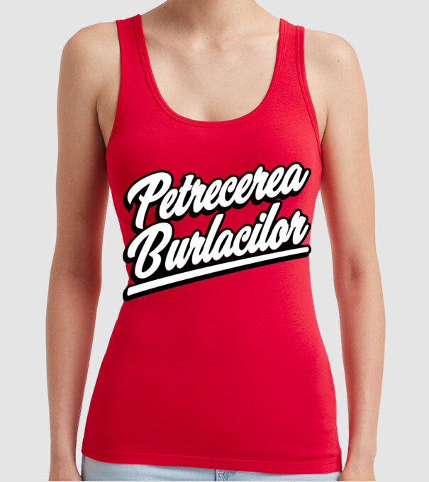 petrecerea burlacilor model roșu pe tricou