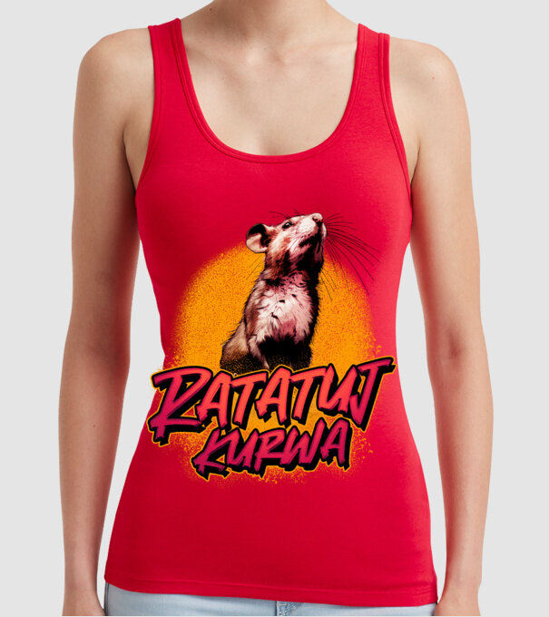 Ratatuj kurwa model roșu pe tricou