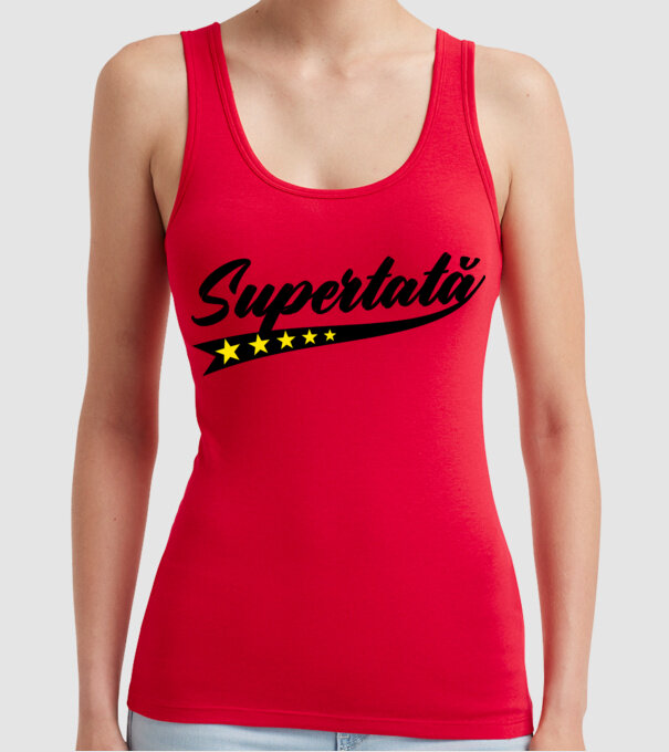 Supertată model roșu pe tricou