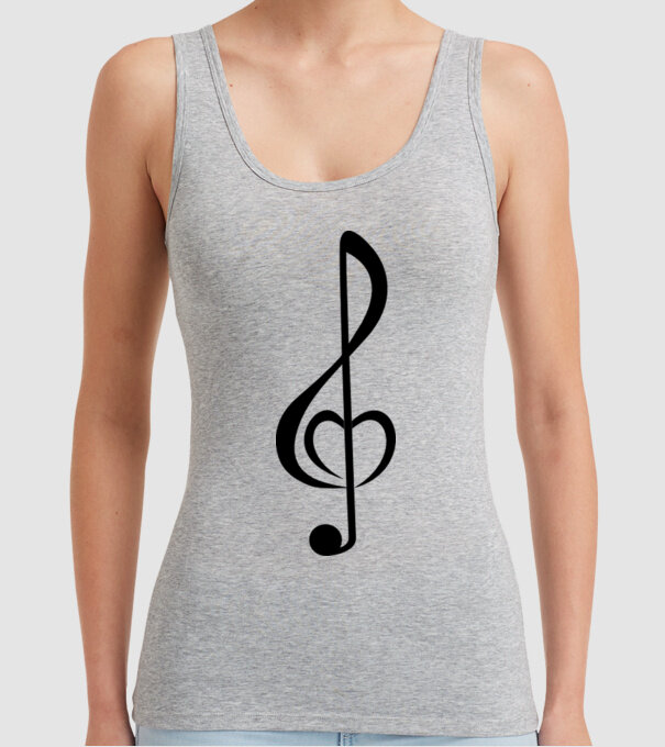 a-nota muzicală model gri pe tricou
