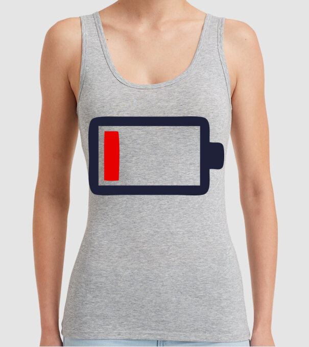 Nivel baterie scăzut model gri pe tricou
