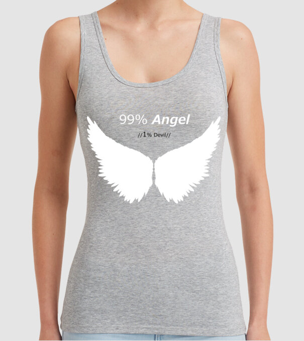 Angel model gri pe tricou