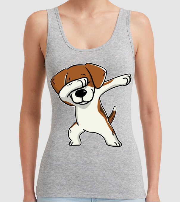 Beagle DAB model gri pe tricou