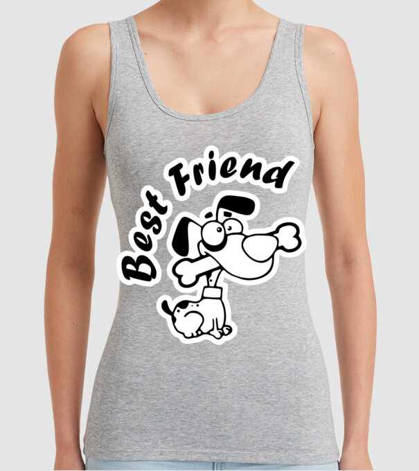 Best Friends model gri pe tricou