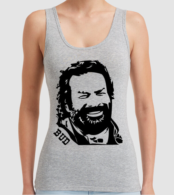 Față Bud Spencer model gri pe tricou