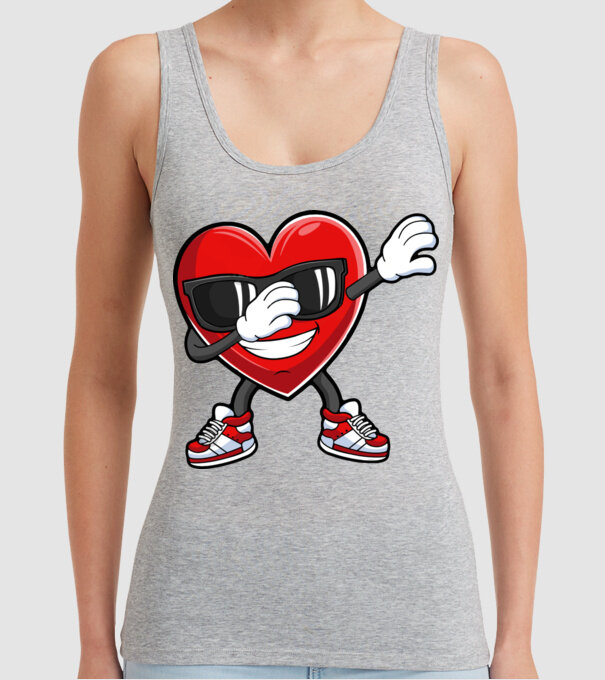 Dab inima model gri pe tricou