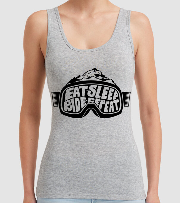 Eat sleep ride repeat model gri pe tricou