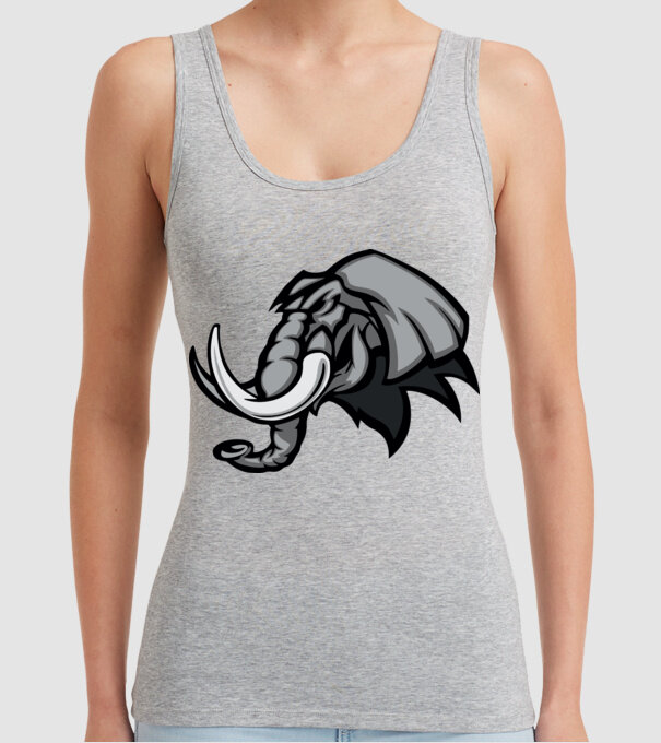 Elephant model gri pe tricou