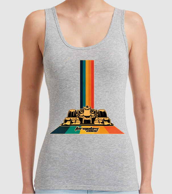 f1 retro car model gri pe tricou