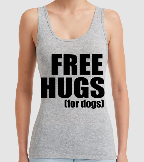Free hugs for dogs model gri pe tricou