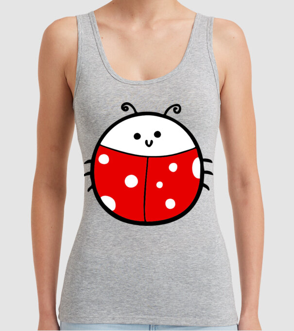 Buburuză model gri pe tricou