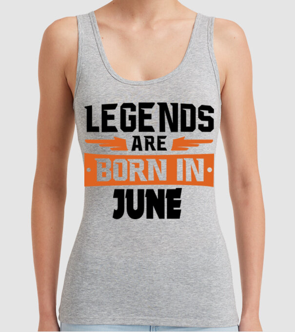 Legends are born in June model gri pe tricou