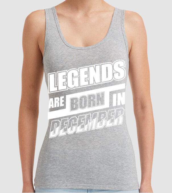 Legends are born in December model gri pe tricou
