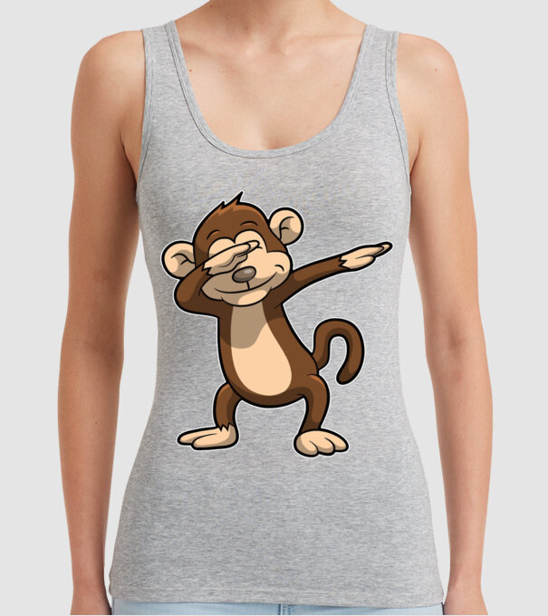 Maimuță DAB model gri pe tricou